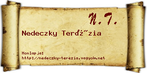 Nedeczky Terézia névjegykártya
