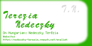 terezia nedeczky business card
