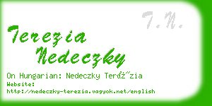 terezia nedeczky business card